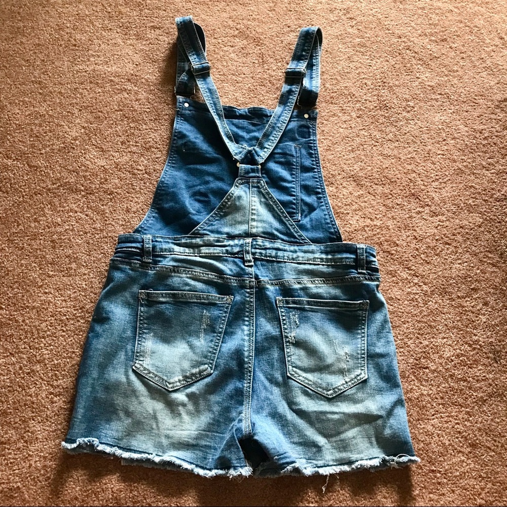 Denim short overalls! NWOT